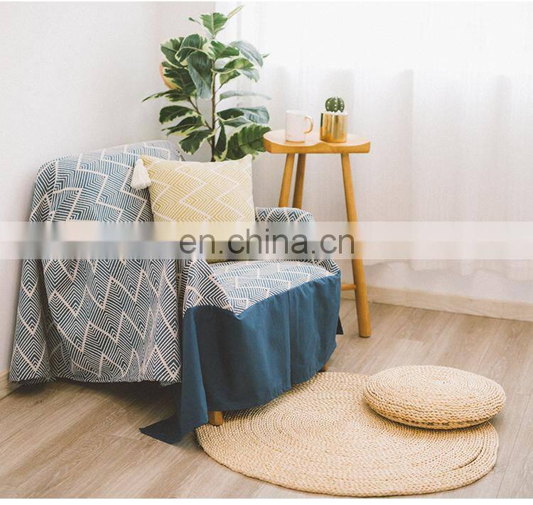 Yiwu Factory Home Decor Furniture Protector Fabric Couch Cover Triangular Stripe Jacquard Sofa Cover Protector