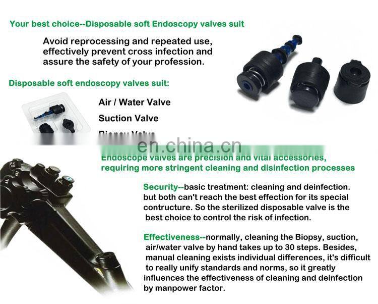 Endoscopy accessories medical disposable air/water/suction/biopsy endoscopy valve for olympus endoscope