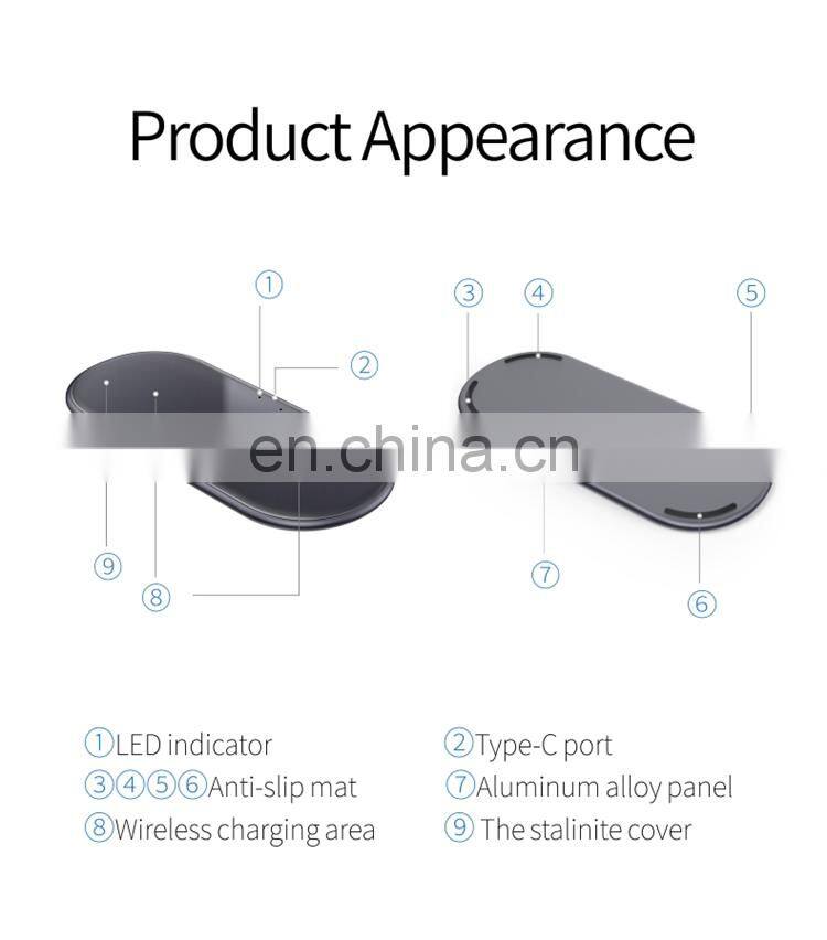 For Smartphone Qi 10w Fast Wireless Charging Pad,High Quality Wireless Charger for Power Supply