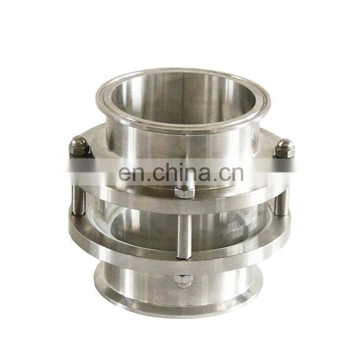 SS304 360 Degree Full Viewing Port Trclamp Inline Sight Glass with Gasket