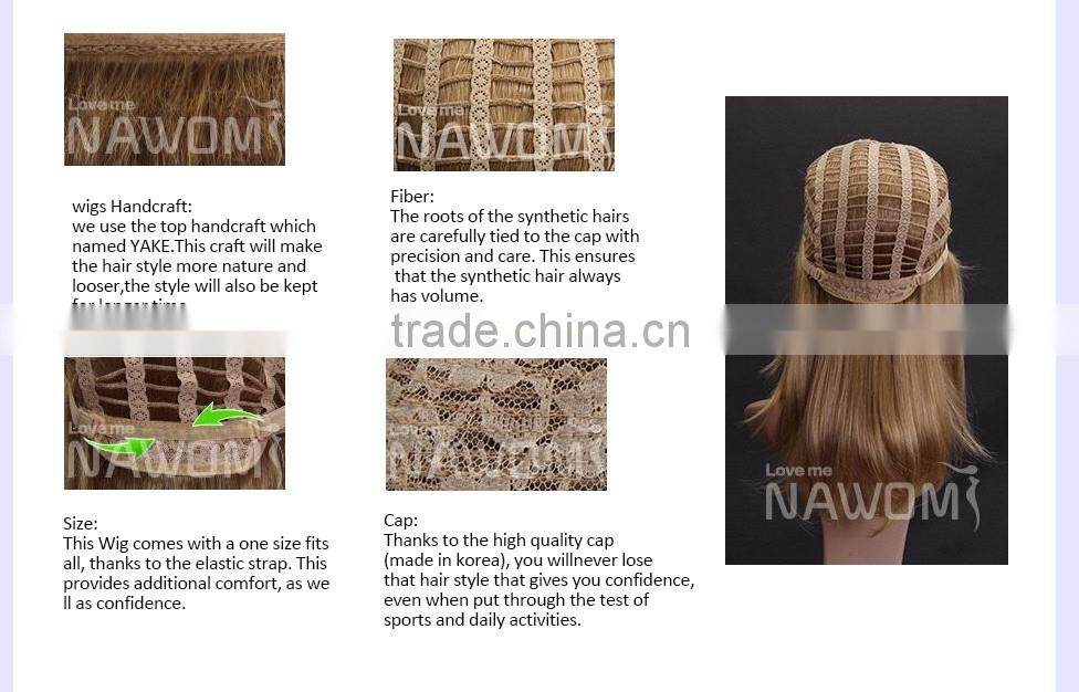 NAWOMI Wig 100% Japan's Hair Woman Wavy Blonde synthetic Wig 3612