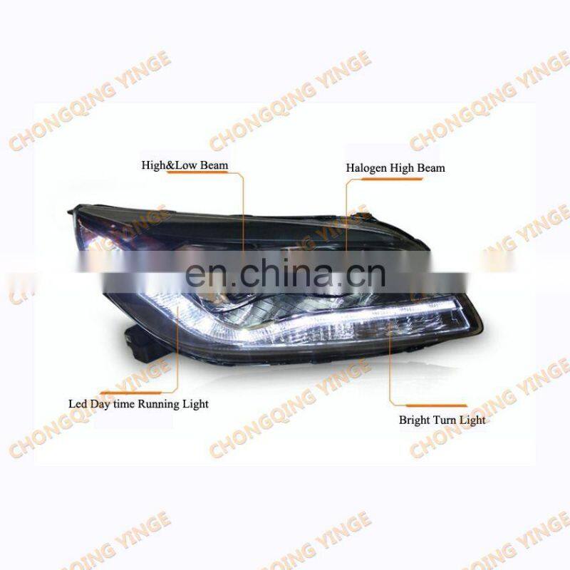 Wholesale Strip DRL Car Head light No angel Eyes for Chevrolet Malibu 2012-2014