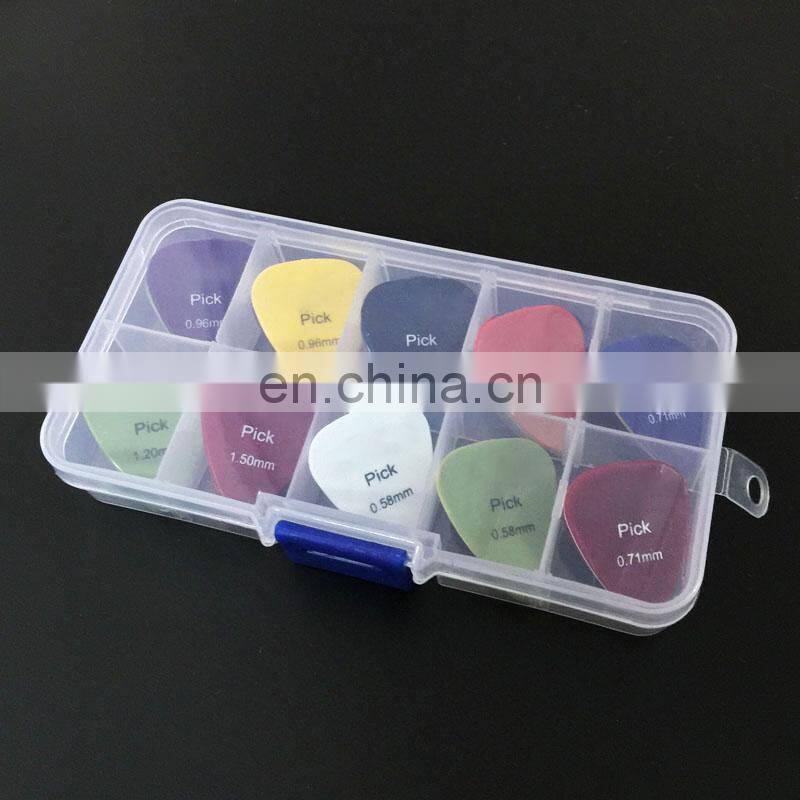 40 guitar picks 1 box case acoustic electric bass pic plectrum mediator guitarra musical instrument thickness mix 0.58-1.5