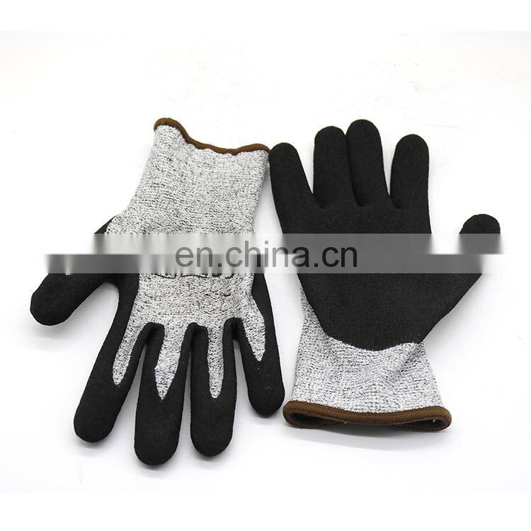 ANSI A5 Cut Gloves Anti Cut Gloves Level 5 Micro Foam Nitrile Glove