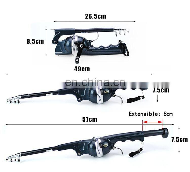 high quality foldable and collapsible telescopic fishing rod