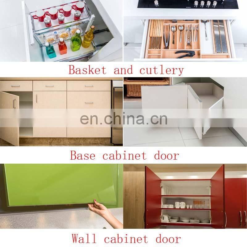 2020 latest wholesale matt black lacquer design kitchen or PVC finish modern kitchen cabinet