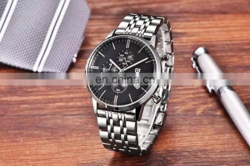 PAGANI DESIGN 2720K Top Brand Luxury Stainless Steel Clock Simple Chronograph Waterproof Sport Military Quartz Men Watches