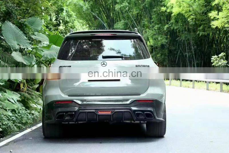 Runde Carbon Fiber For Mercedes-Benz GLB X247 Body Kit Front Lip Rear Lip Hood Cover Grille Exhaust Wind Knife Mirror Shell