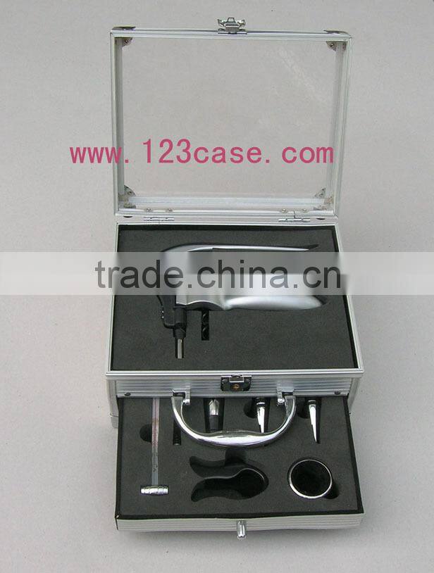 professional aluminum profile fireproof shell wine gift case aluminum carrying case