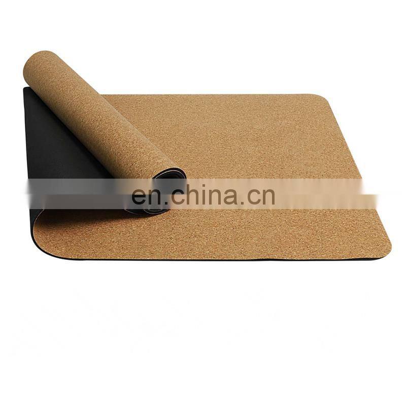 Eco Friendly 5mm Natural Cork and Rubber Yoga Mat
