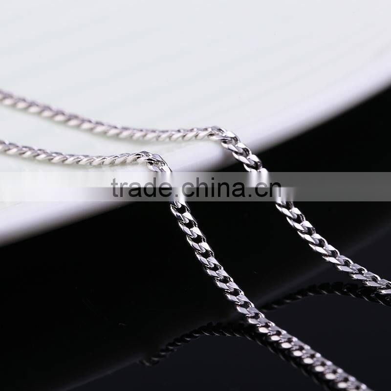 hot new products for 2015 latest design rhodium plated curb chain necklaces jewellery
