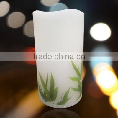 Color box milky exterior dancing flame LED candle
