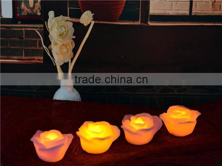 Flower-shaped waterproof floating wedding candle