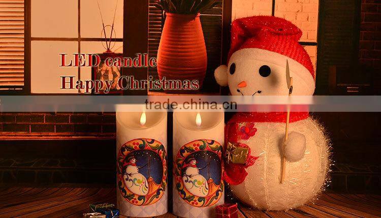 Christmas gift home decor wax battery operated candle led light
