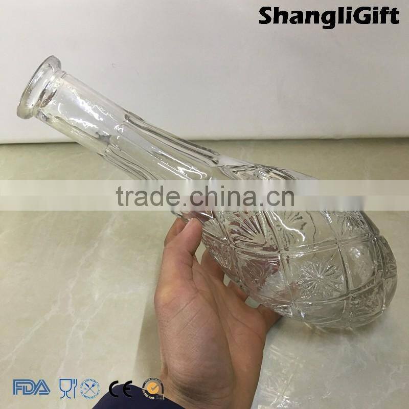 30oz Glass Wine Bottle Empty For Sale Embossed For Brandy