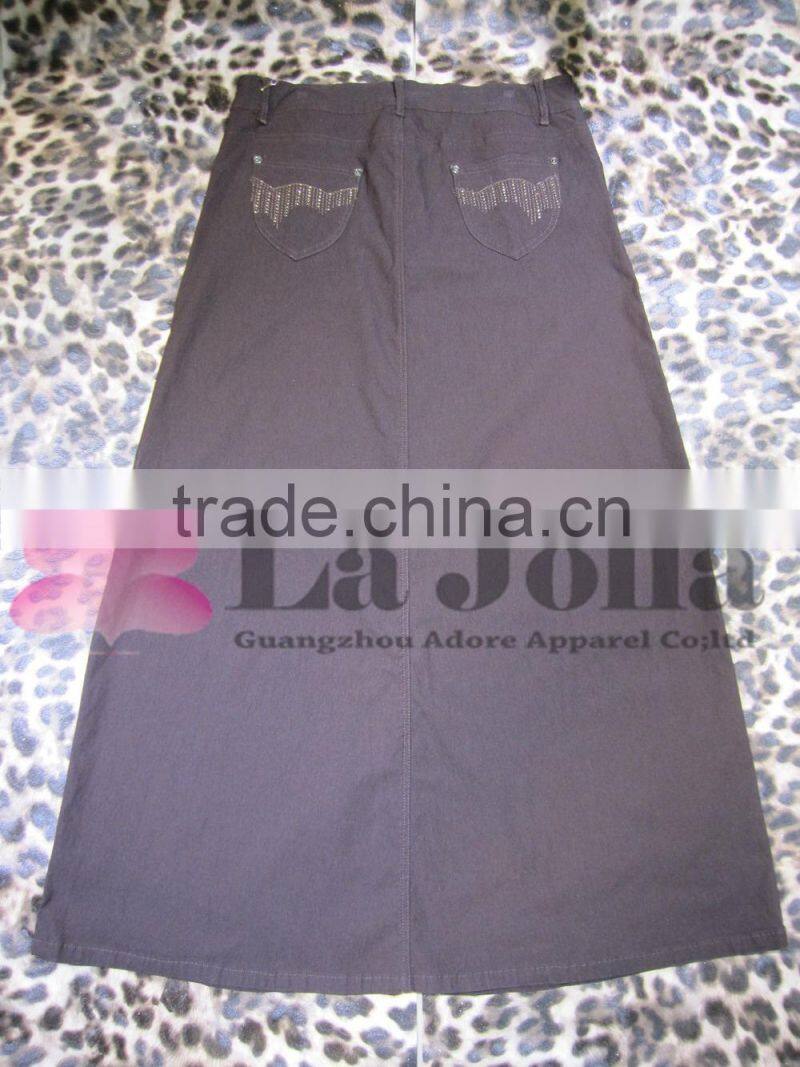 2016 Ladies Fashion Casual Long Denim Skirt LK-004