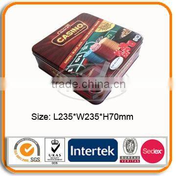 Printed domino tin box packaging