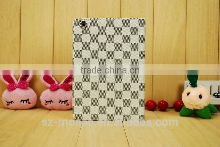 grid style pc pu case for iPad mini 3