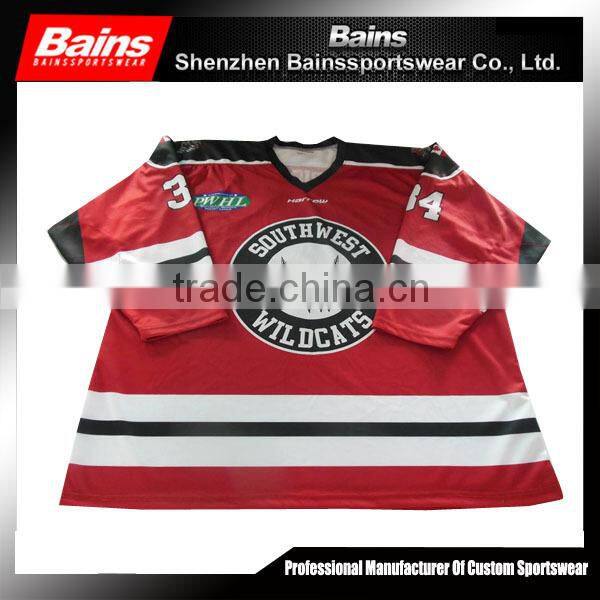 Best selling unique hockey jerseys/funny hockey jerseys/goalie cut hockey jerseys