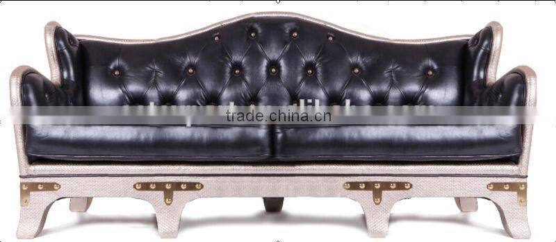 2015 Guangdong Shunde Modern Design top grain Leather Sofa Set Sectional sofa