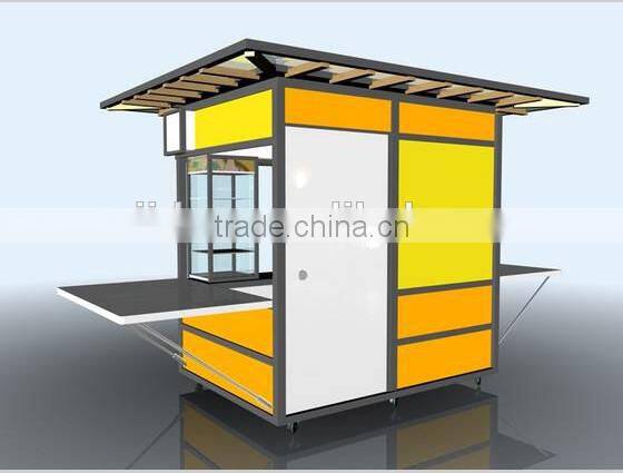 Low cost of CE approved food street kiosk for sale, retail kiosk design, outdoor coffee kiosk design