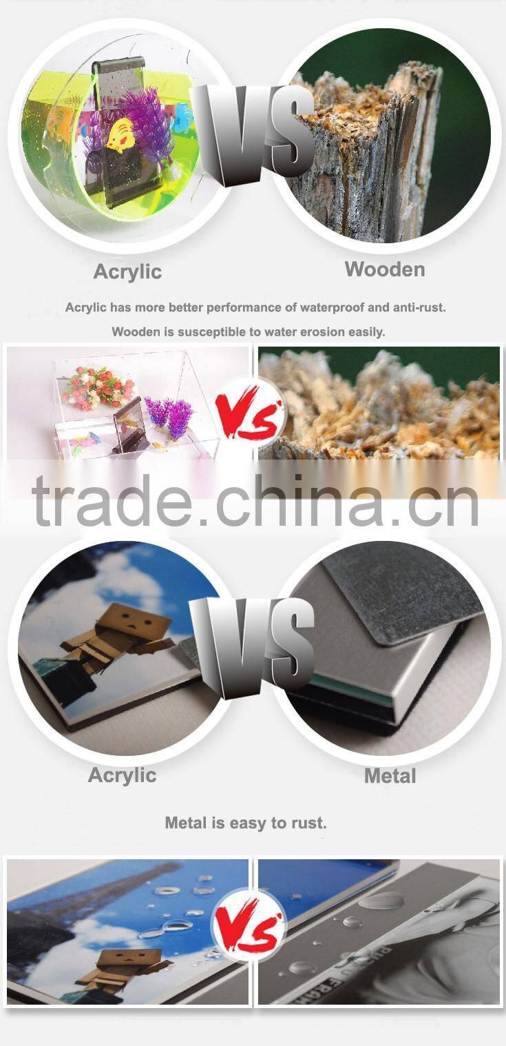 wall mounted clear acrylic office room/door sign board display with screws