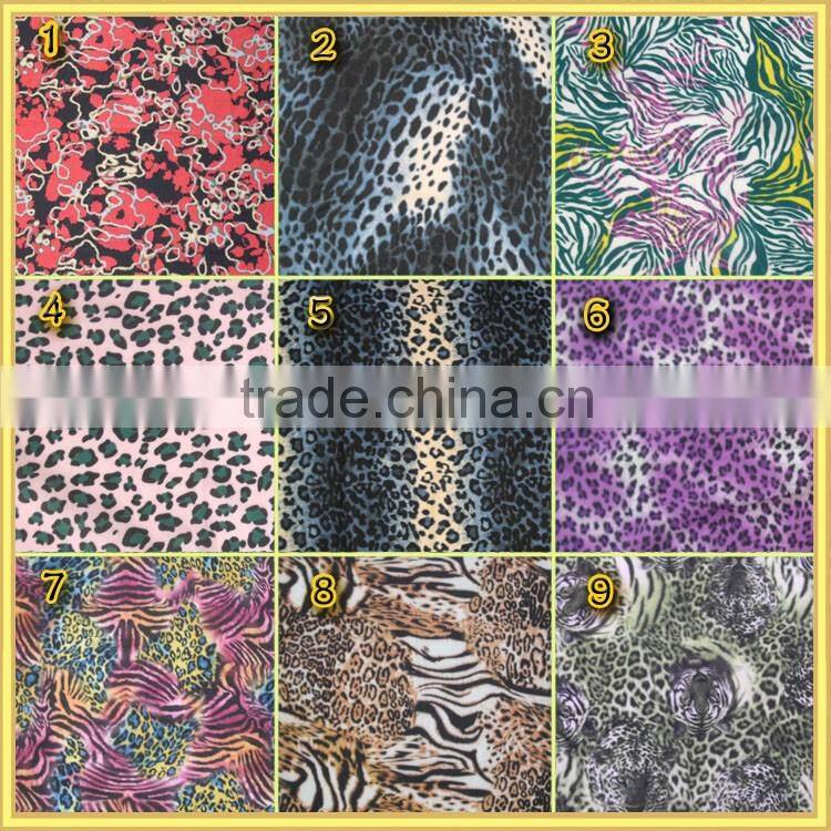 China supplier paper stransfer printing with tiger skin and leopard skin pattern for women's clothes