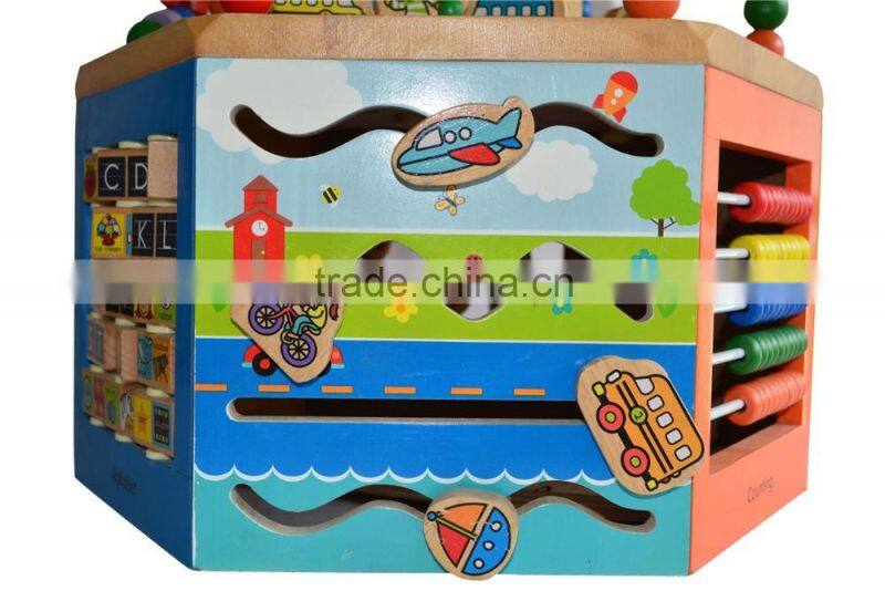 EN71&ASTM Qualified Wooden Beads Educational Baby Toys Funny Games for Kids