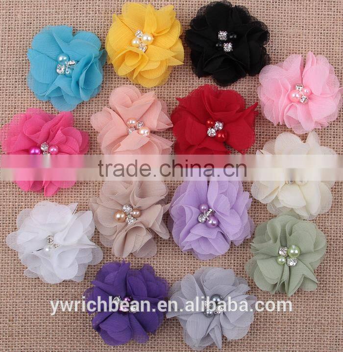 Many colors kids shabby chic hair flower !cute girl large hair flower clips ! CB-3275