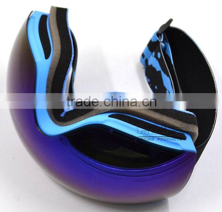 BJ-MG-018A Top Quality Transparent Three Layer Foam Snowboard Goggles