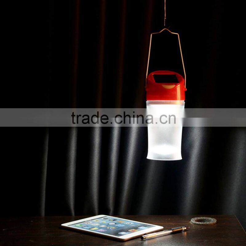 (hot)0.5W illumination waterproof hiking fishing reading solar bottle lantern