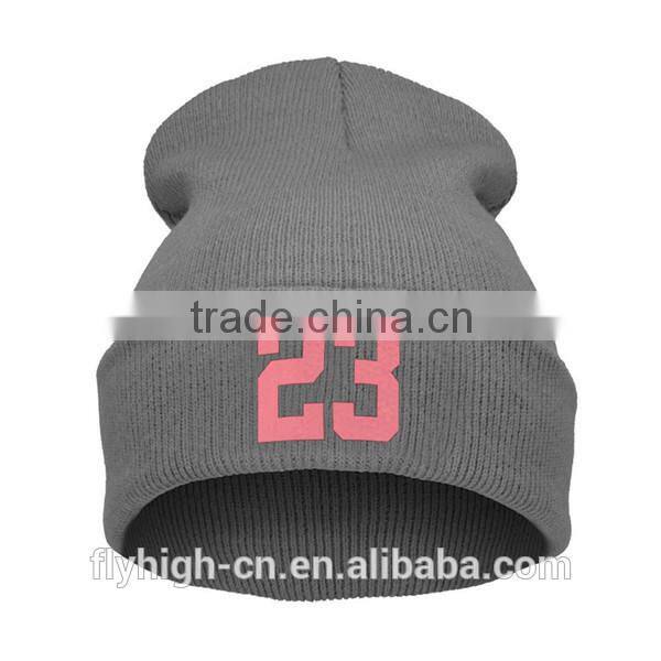 Girls Beanie Promotional Winter Embroidered Knit Hat