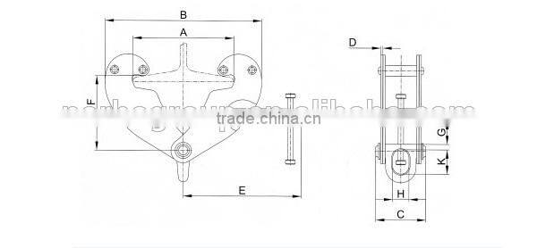 Metal Beam Clamp 1T to 10T