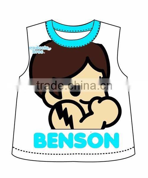 2016 Hot Sell Product Bros Benson Cotton Blue For Children Two Pieces Per Set