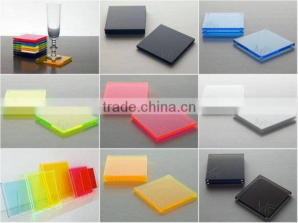 High quality clear acrylic coasters,coffee cup mats,drink coasters