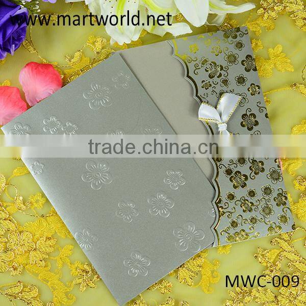 2015 high quality fashionable butterfly wedding invitation card(MWC-009)