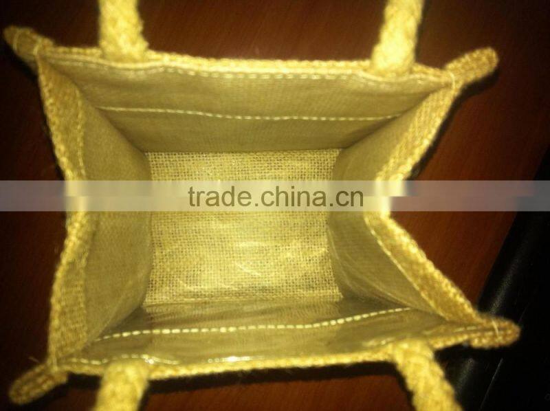 Factory directly jute bag with PVC clear window