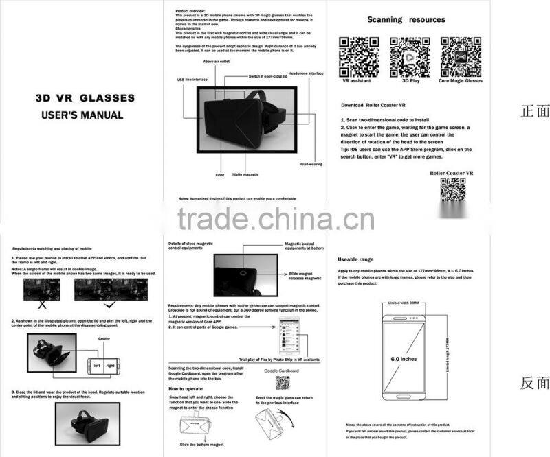 Latest High-tech 3D VR GLASSES for smartphone