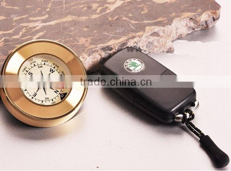 outdoor camping electroplated lensatic compass with night light