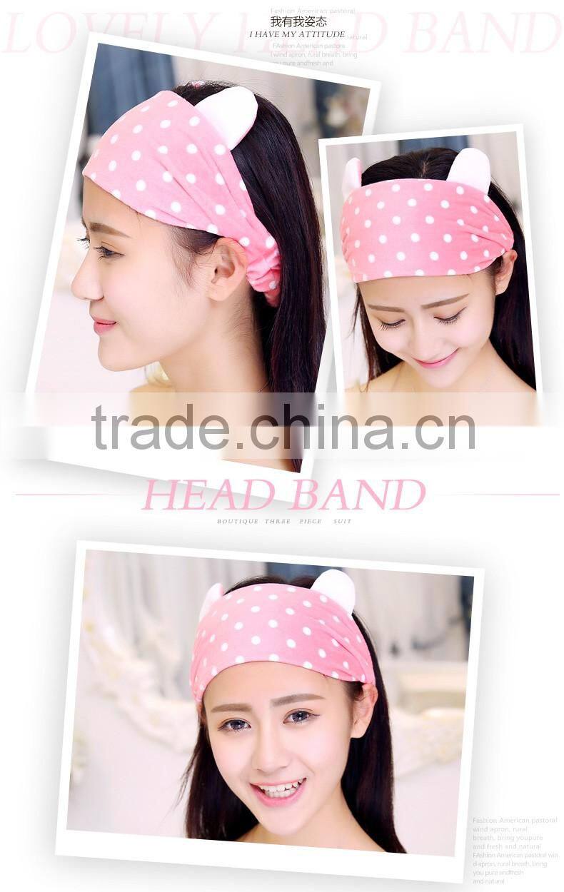 Soft hairband polyester material cute animal headband for girls gift