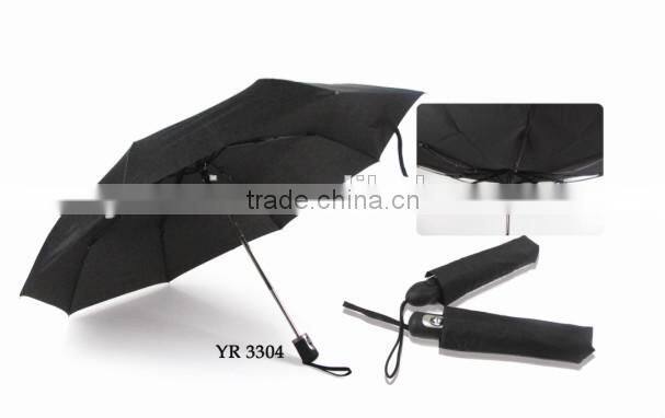 China umbrella supplier strong windproof 3 folder auto open and close umbrella