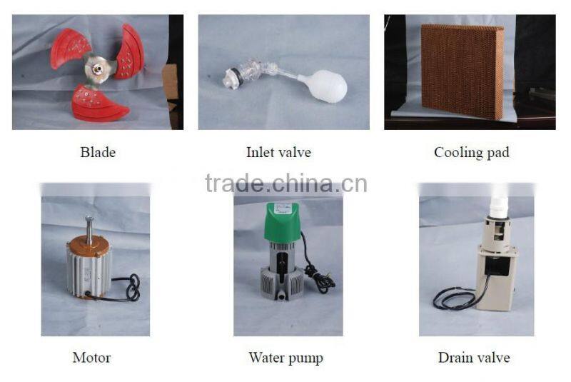 Open air cooler wall mounted used for factory work shop supermarket air conditing