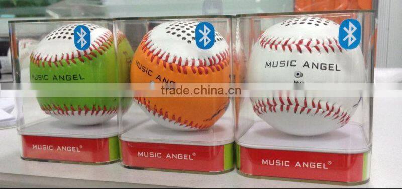 Hand-crafted Baseball shaped music mini portablel wireless bluetooth speaker with build-in lithium battery