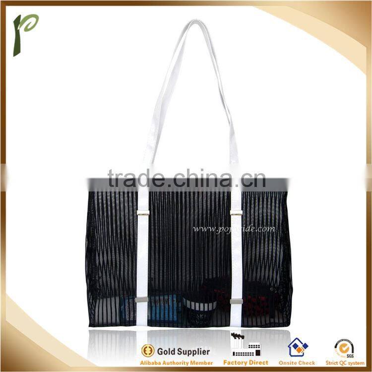 Popwide newest 2014 Mesh Beach Bag/custom tote bag
