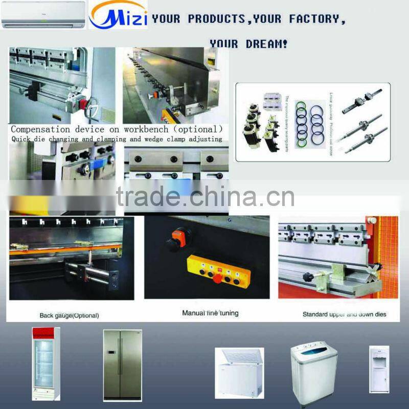 Hydraulic press brake,hydraulic plate bending machine, hydraulic bender , refrigerator equipment,freezer machine