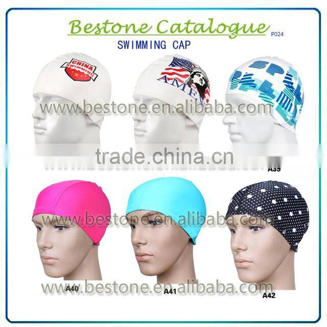 Seamless adult racer dome swimming cap, custom training water sports round swim cap