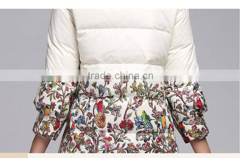 Factory price down coat fabric woman jacket winter