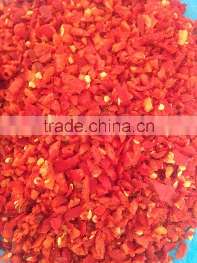 IQF frozen red pepper dice