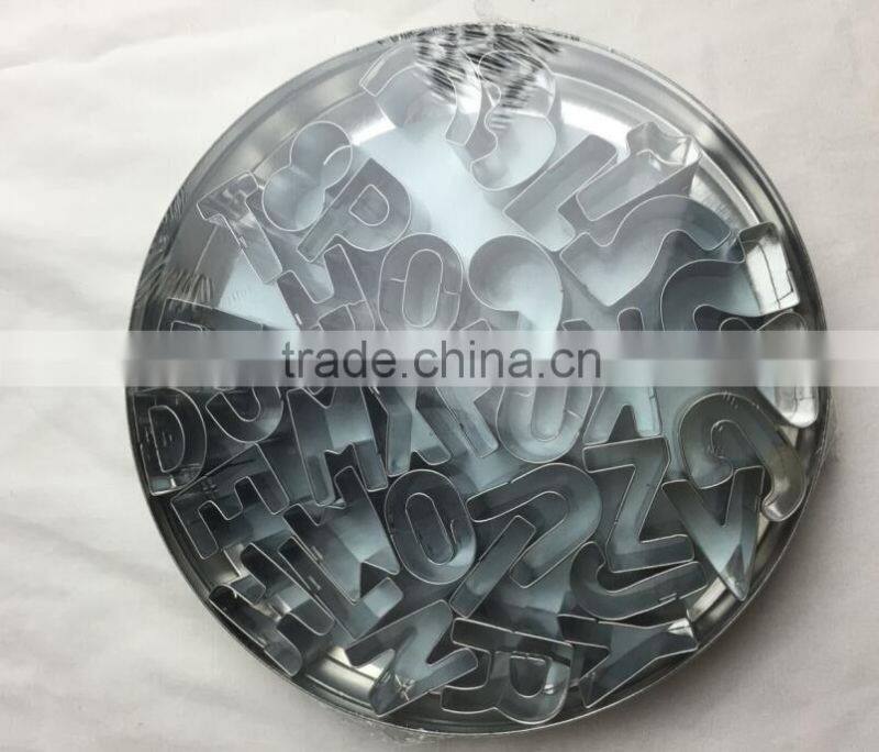 Hot Sale 35pcs Letters & Number Stainless Steel Cookie Cutters Set