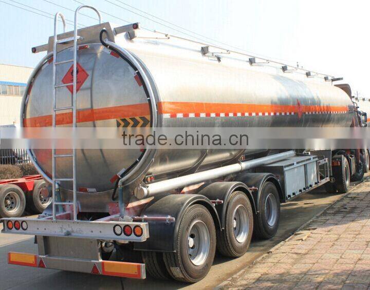 Straight Aluminum alloy tanker Trailer 40000L~45000L 3 Axle 6% Expansion with DOT ADR SASO certifications